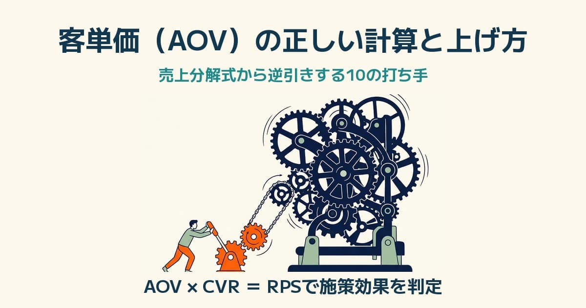 客単価（AOV）の正しい計算と上げ方｜売上分解式から逆引きする10の打ち手