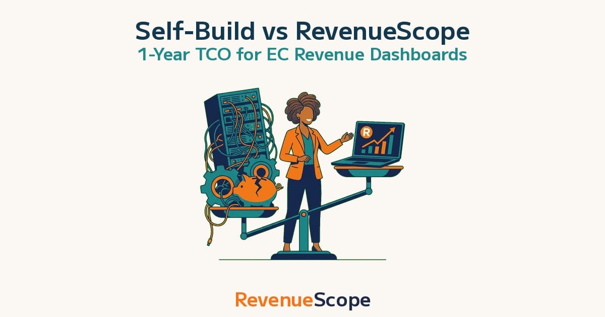 Self-Build vs RevenueScope: 1-Year TCO for EC Revenue Dashboards