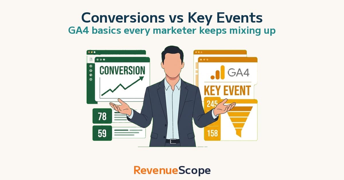 GA4 Conversions vs Key Events — The Basics Every Marketer Keeps Mixing Up