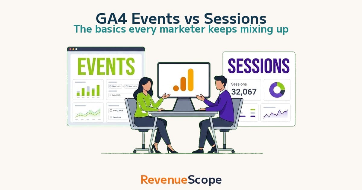GA4 Events vs Sessions — What Each One Counts and Why They Differ