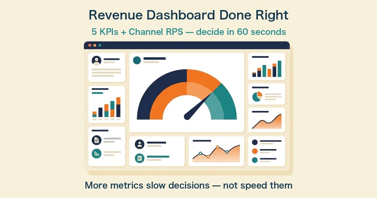 Revenue dashboard design done right: 5 KPIs and channel RPS