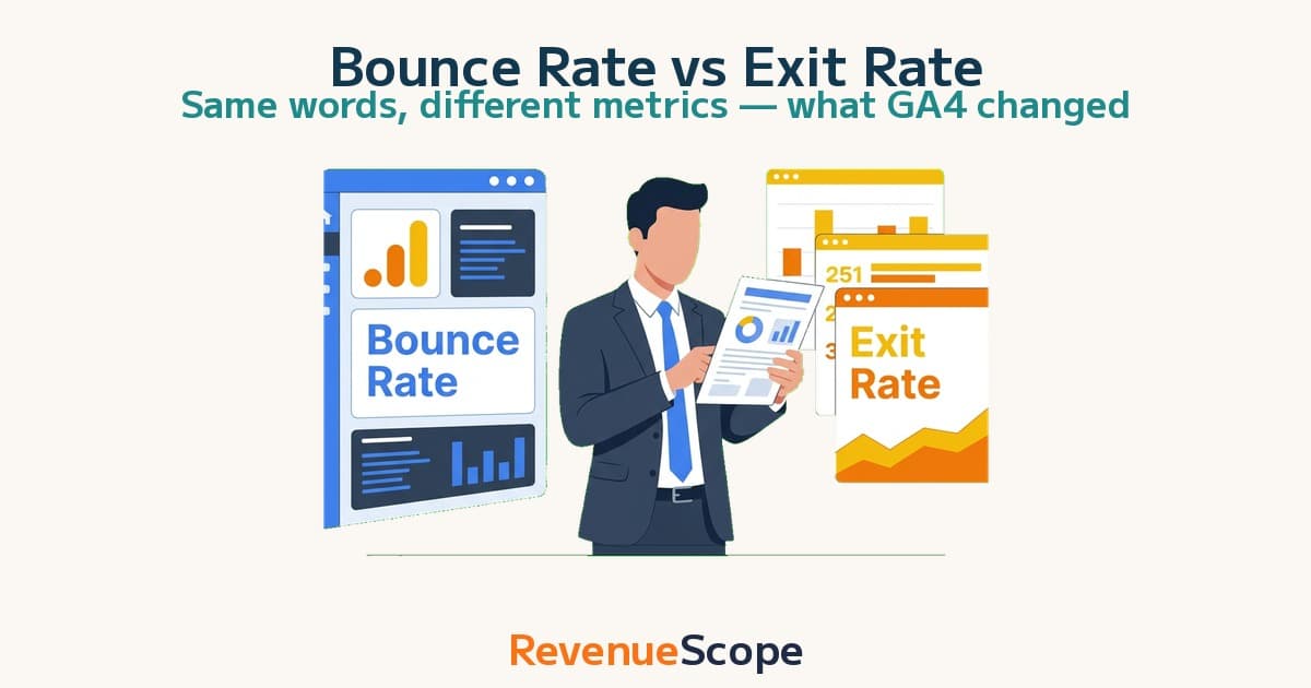 Bounce Rate vs Exit Rate — The GA4 Basics You Were Afraid to Ask