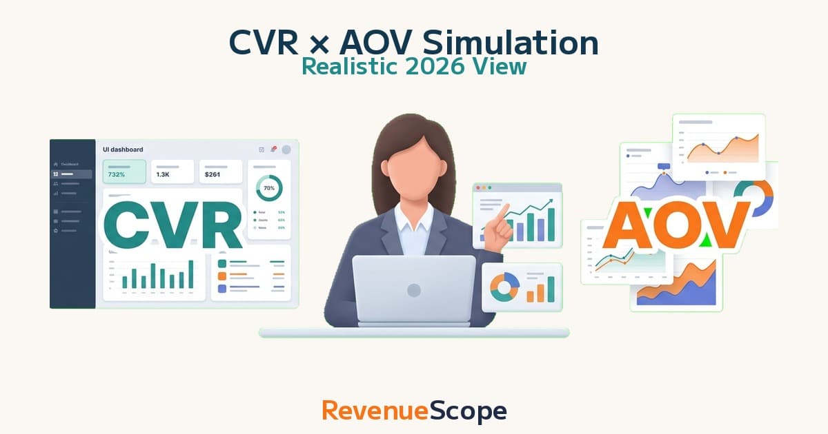 Simultaneous CVR × AOV Uplift Revenue Simulation — A Realistic 2026 View