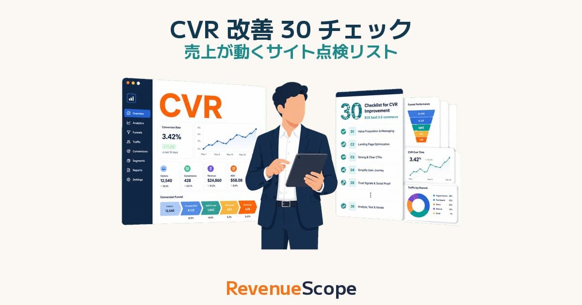 CVR 改善 30 チェック : 売上が動くサイト点検リスト
